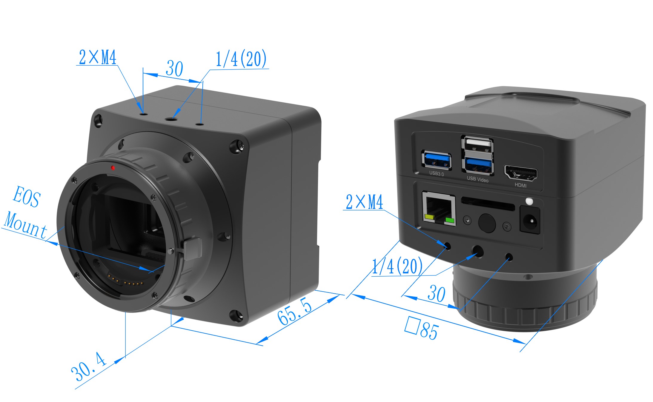 4Dimension of X7FCAM4K16MPA_EFL Camera