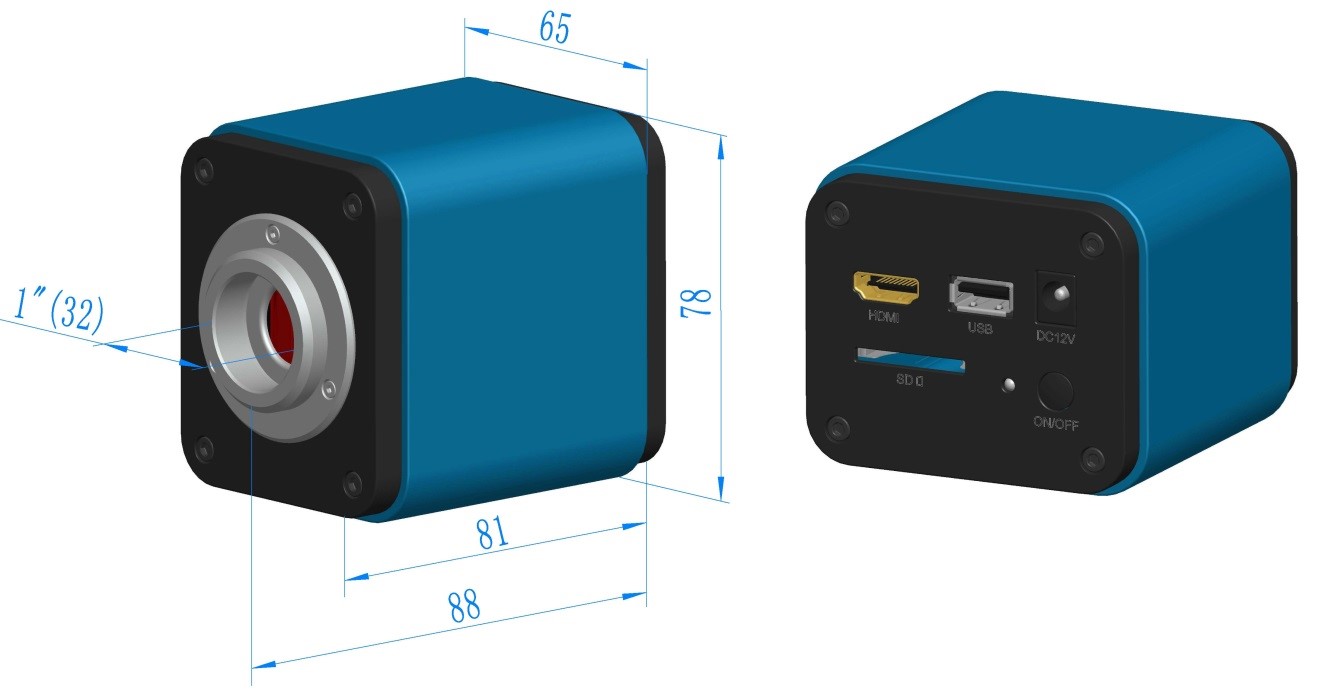 Dimension of XFCAM1080PHD