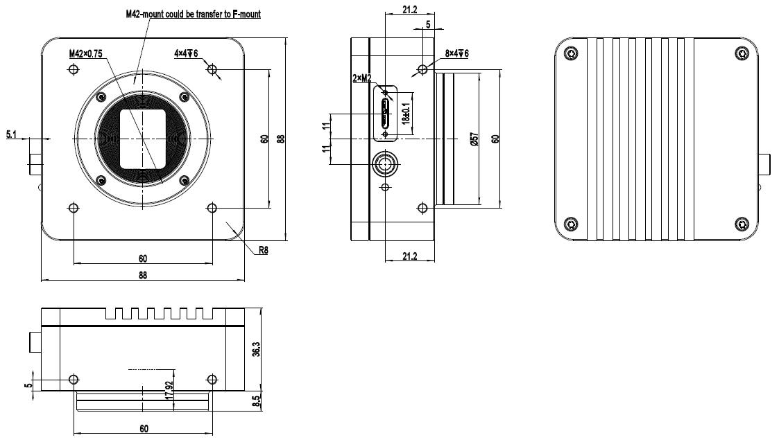 IUD Camera Dimensions