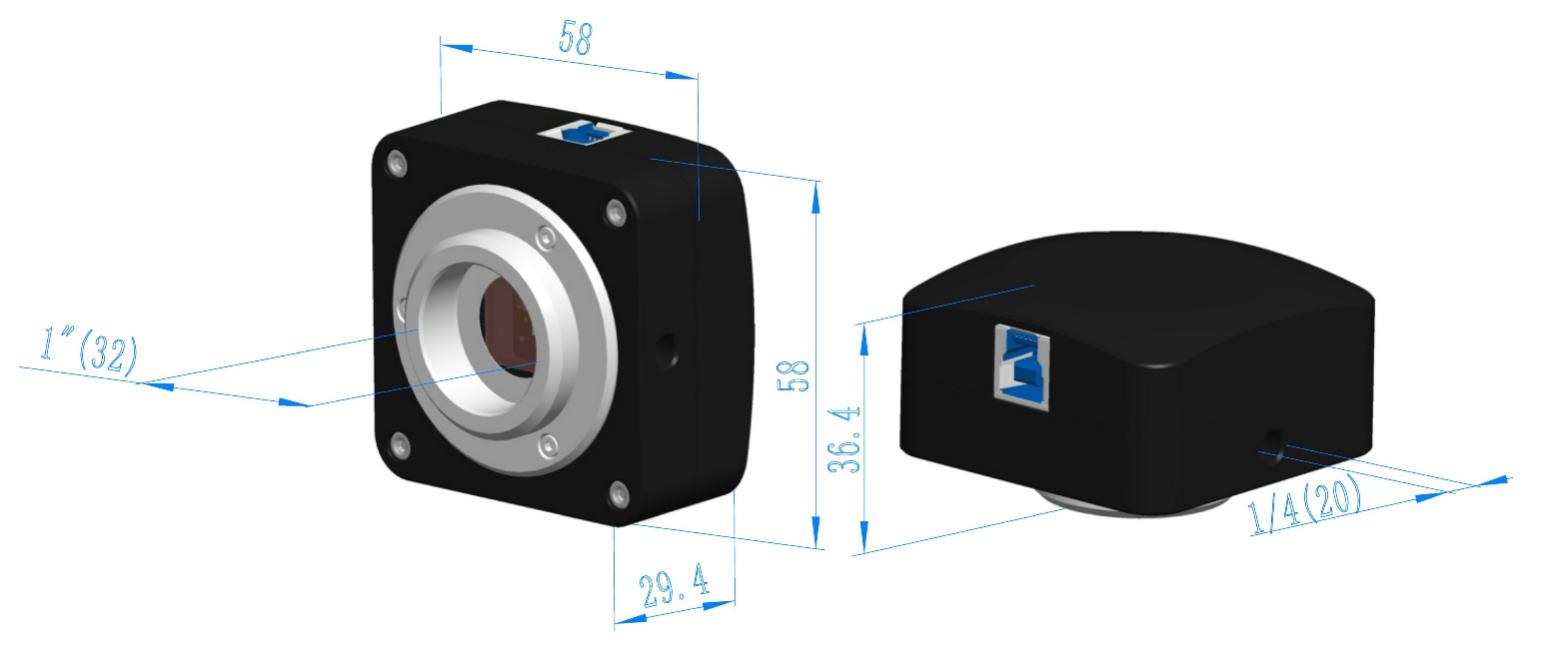 C3CMOS Camera Dimensions