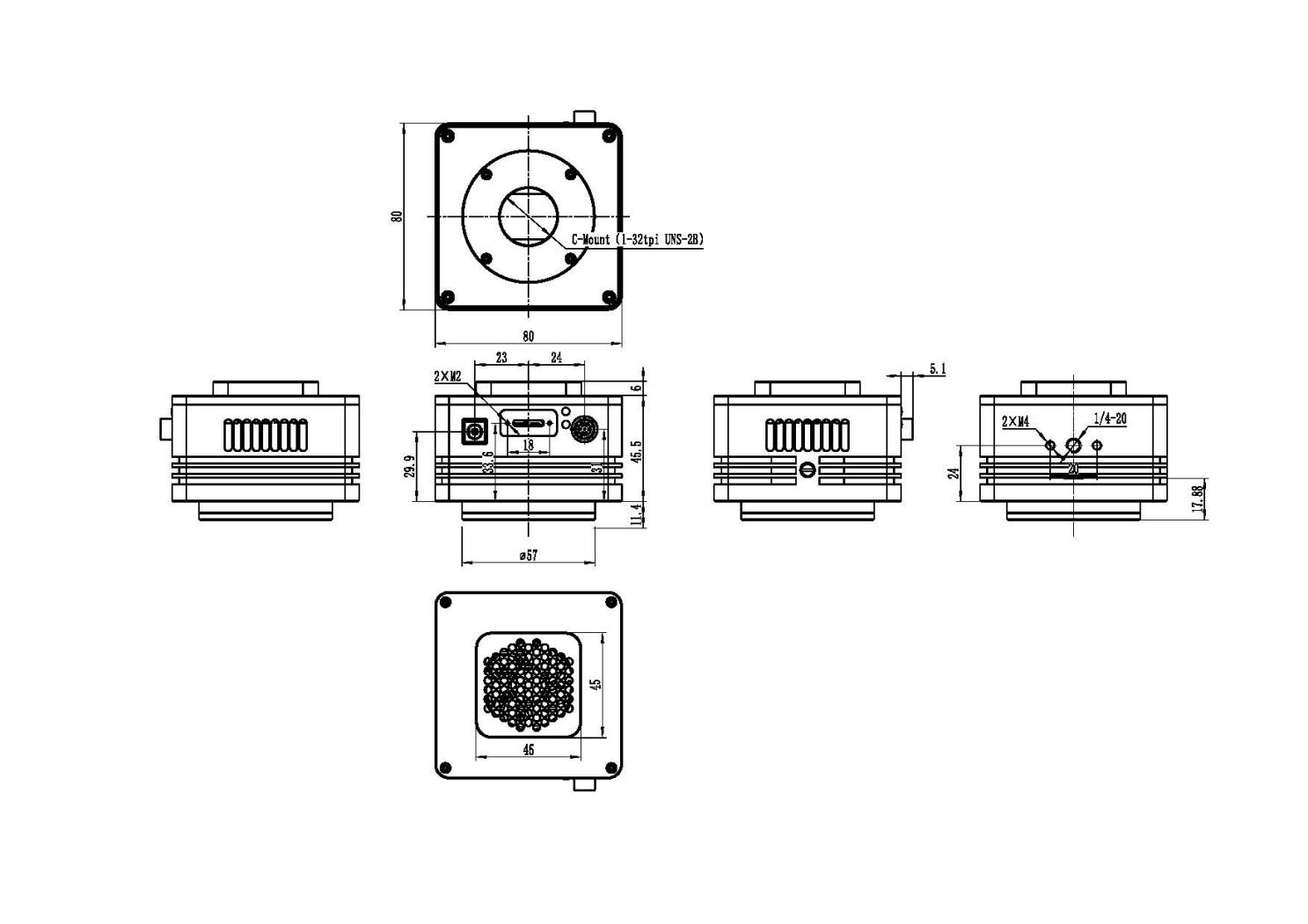 CTR3CMOS Camera Dimensions