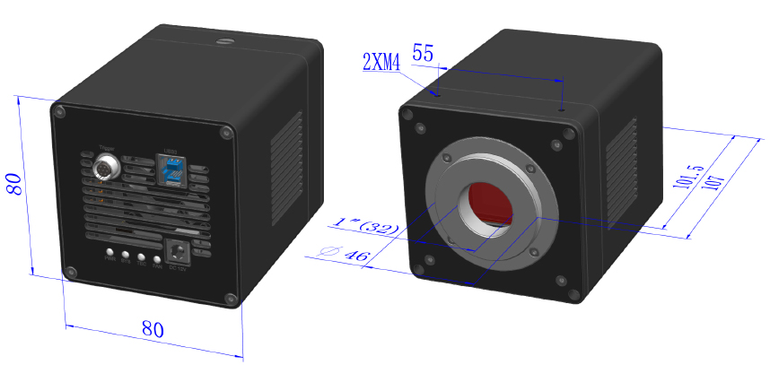 ITR3CMOS Camera Dimensions