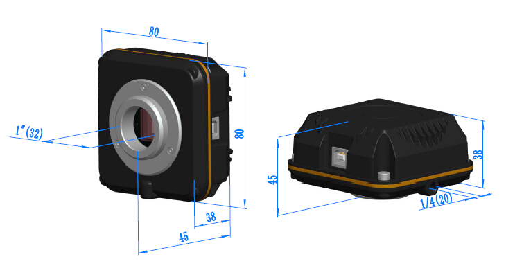 LCMOS Camera Dimensions