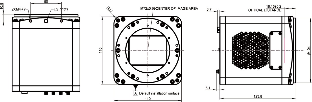 MAX Camera Dimensions