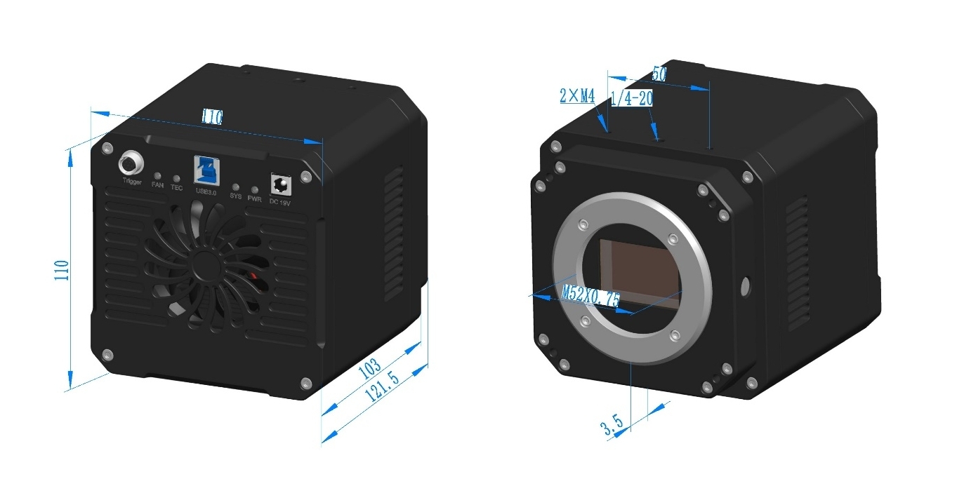 MAX Camera Dimensions